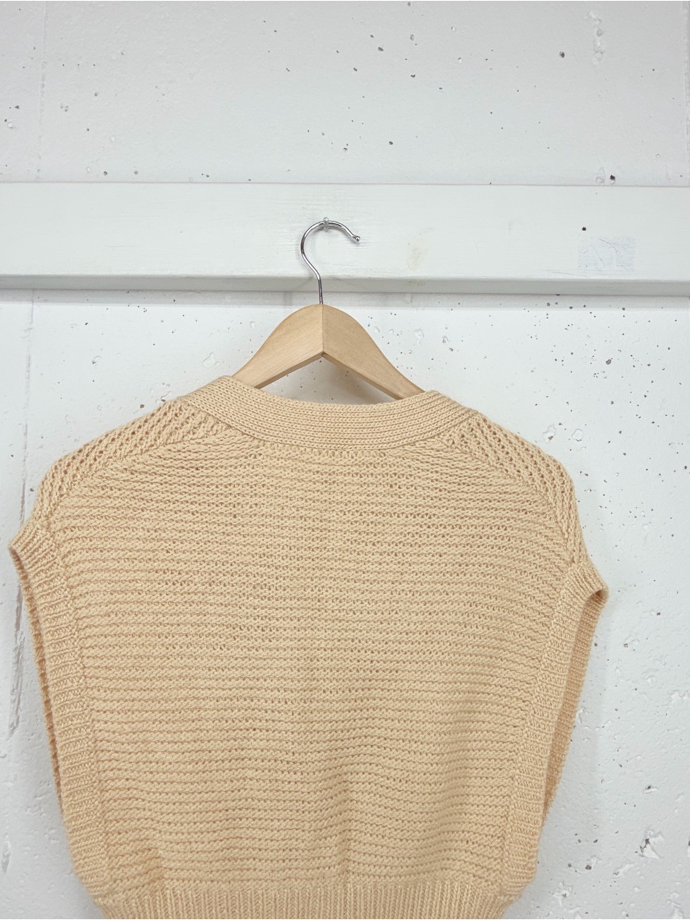 Anthropologie Moth Size Medium Dark Cream Sleeveless Knit Sweater Vest - Picture 6 of 9